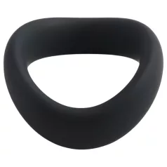   Pulselock Cocktura - gedraaide siliconen penisring (zwart) - 50 mm