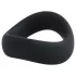 Pulselock Cocktura - gedraaide siliconen penisring (zwart) - 50 mm