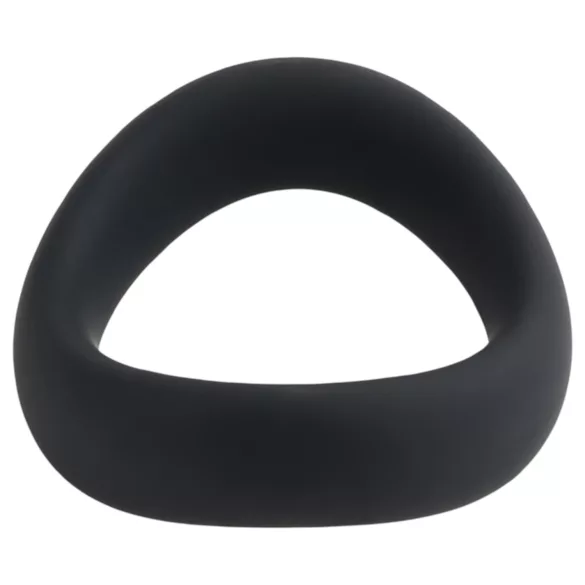 Pulselock Cocktura - gedraaide siliconen penisring (zwart) - 50 mm