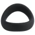 Pulselock Cocktura - gedraaide siliconen penisring (zwart) - 50 mm