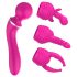 Lonely 2in1 - vibrator en massager - G-spot - 3 opzetstukken - roze