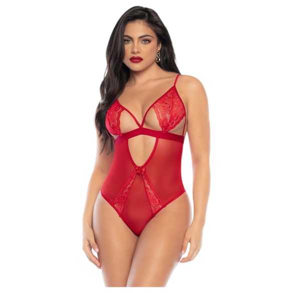 Mapalé - kanten body met jarretel (rood) - L/XL