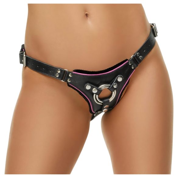 ZADO - leren slip voor strap-on - zwart - S-L