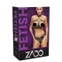 ZADO - leren set met strap-on slipje (zwart) - L/XL