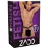 ZADO - leren string met dildo en 3 penisringen