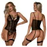JSY 030 - veters lingerie set (zwart)