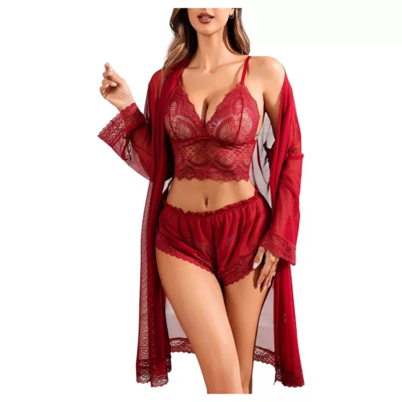 JSY 058 - erotisch lingerieset - rood (L-XL)