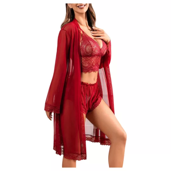 JSY 058 - erotisch lingerieset - rood (L-XL)