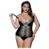 JSY 062 - zwart veters lingerie set (XL-2XL)