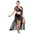 JSY 065 - zwarte babydoll set (XL-2XL)