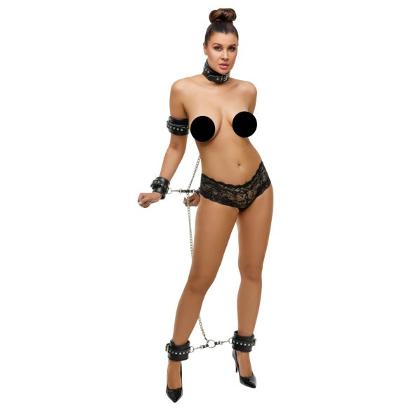 ZADO - Lederen boeien-set compleet (zwart)