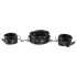 ZADO - leren halsband met boeien - zwart
