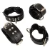 ZADO - bondage set voor aan bed - leer - zwart