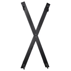 ZADO - spreidkruis bondage set - zwart - wandmontage
