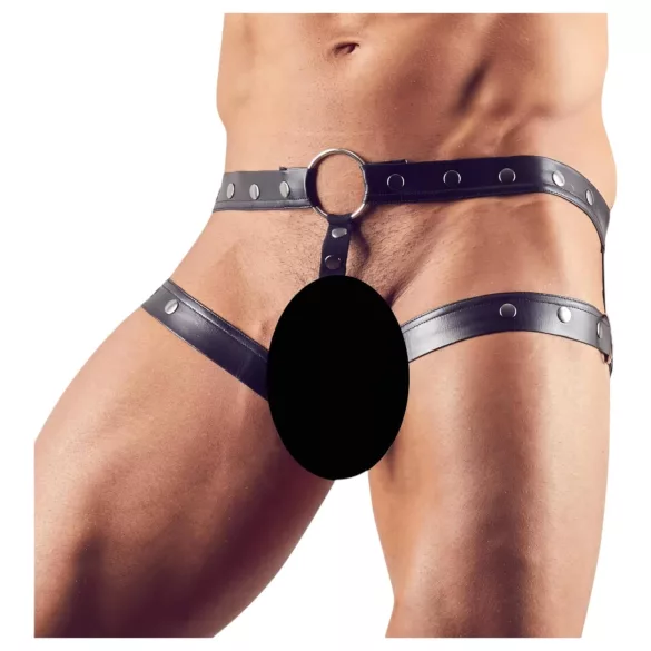Svenjoyment - penisharnas met cockring - zwart - M/L