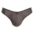 Svenjoyment - heren string - glanzend met strass en rits - zwart - M