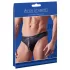 Svenjoyment - heren string - glanzend met strass en rits - zwart - L