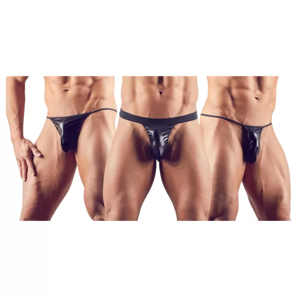 Svenjoyment - heren string set - zwart - 3-delig - S/L