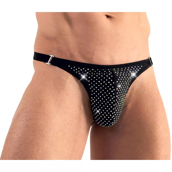 Svenjoyment - herenstring met strass - zwart - L