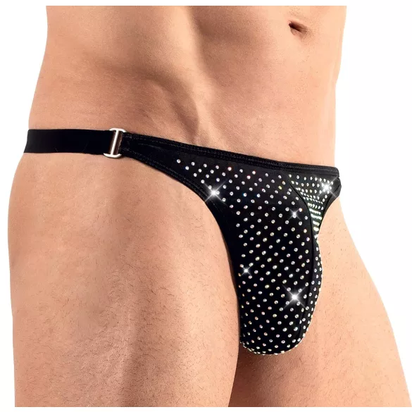 Svenjoyment - herenstring met strass - zwart - L
