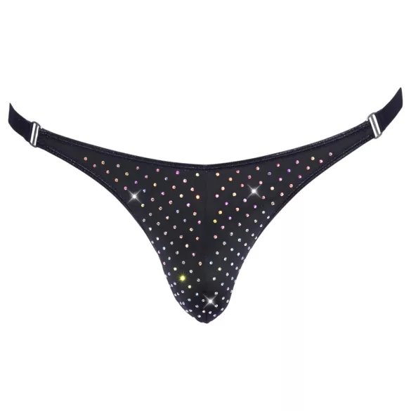 Svenjoyment - herenstring met strass - zwart - L