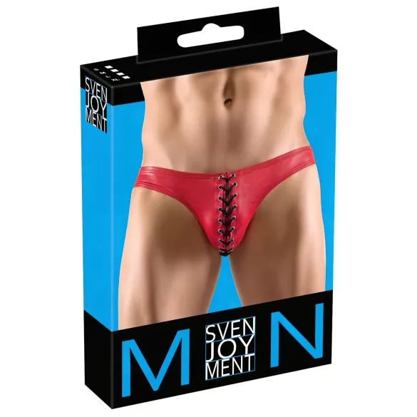 Svenjoyment - heren slip met veters - zwart rood