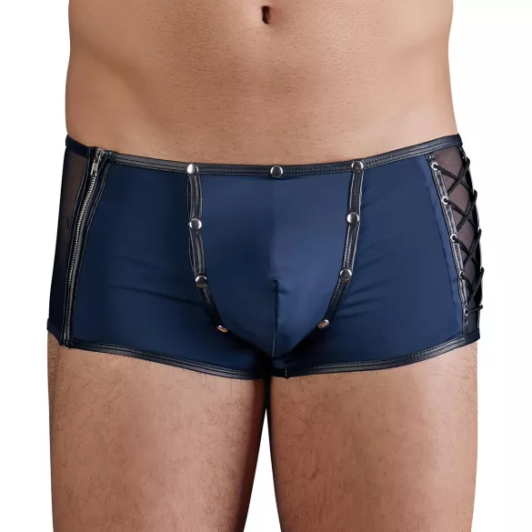 NEK - herenboxer - vetersluiting en netinzet - zwart/blauw
