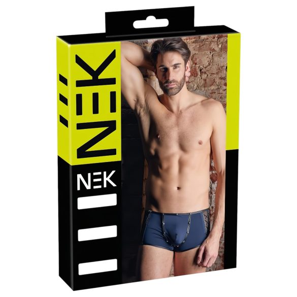 NEK - herenboxer - vetersluiting en netinzet - zwart/blauw - M