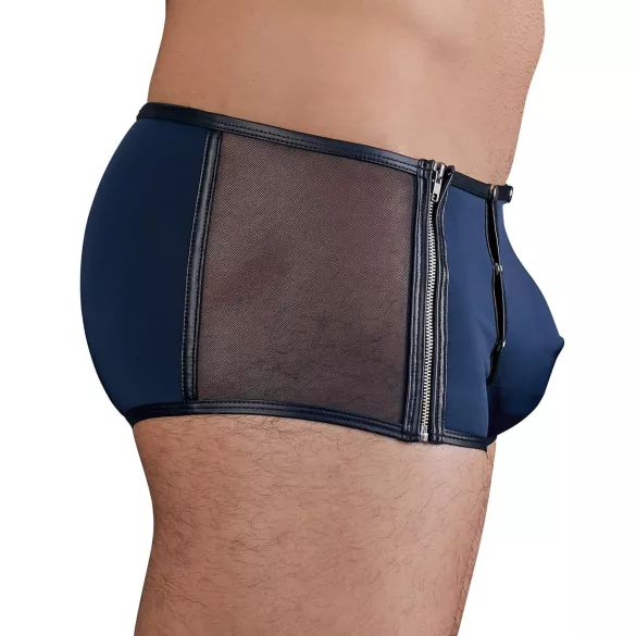 NEK - herenboxer - vetersluiting en netinzet - zwart/blauw - L