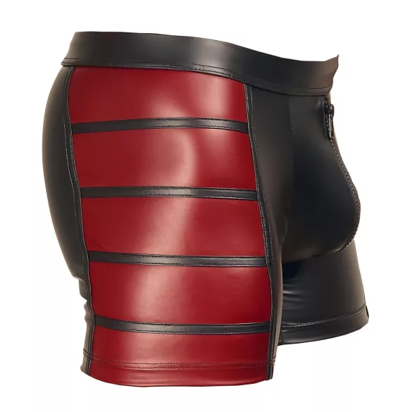 NEK - herenboxer met rits - rood inzetstuk - zwart - M
