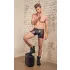 NEK - herenboxer met rits - rood inzetstuk - zwart - L