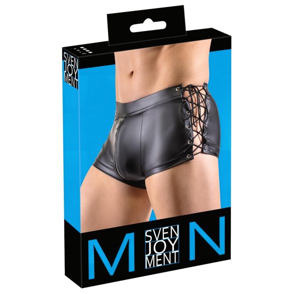 Svenjoyment - Zwarte matte boxer met zijveter