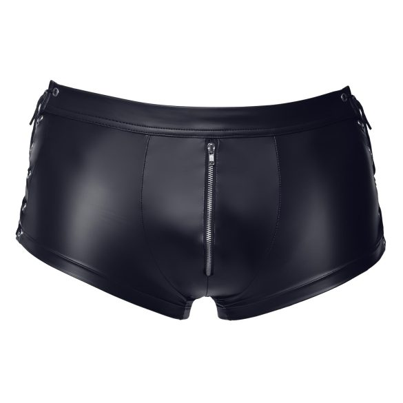 Svenjoyment - boxershort met zijkant vetersluiting - mat - zwart