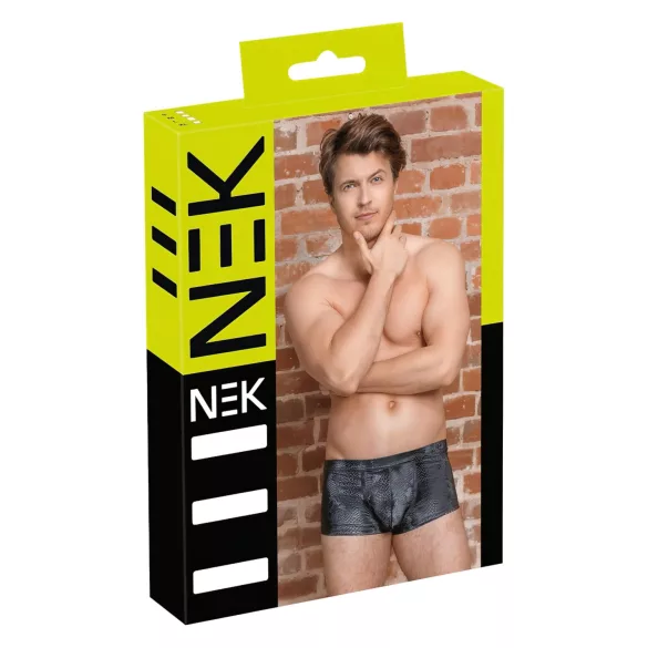 NEK - boxershort met slangenhuidmotief (zwart) - M