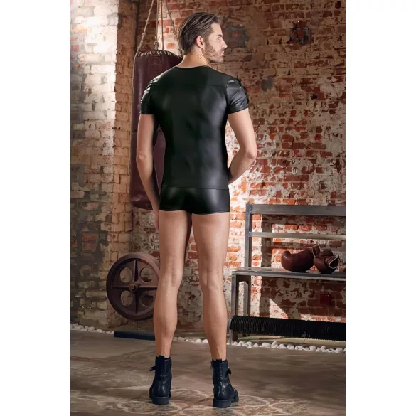 NEK - mat-zwart heren T-shirt met korte mouwen - L