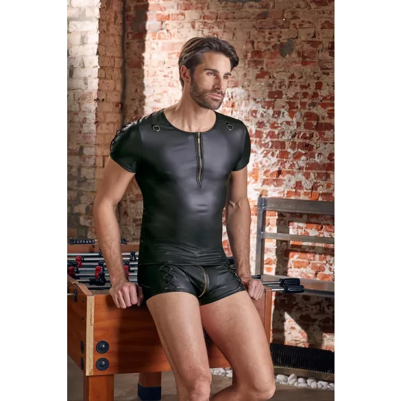 NEK - mat-zwart heren T-shirt met korte mouwen - L