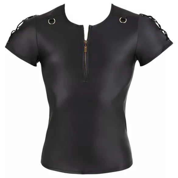 NEK - mat-zwart heren T-shirt met korte mouwen - L