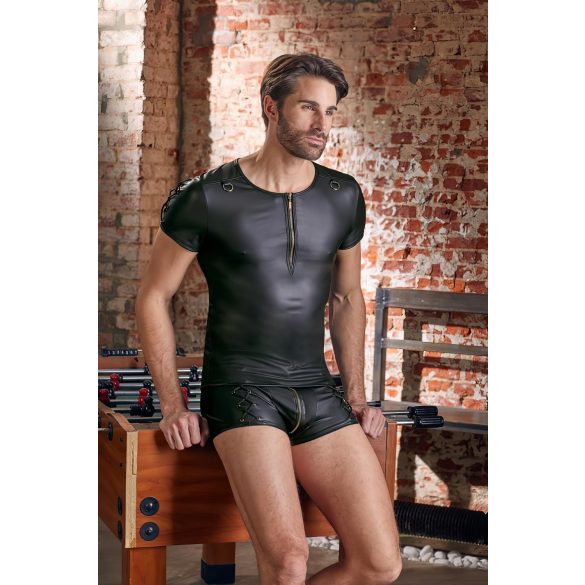 NEK - mat-zwart heren T-shirt met korte mouwen - XL