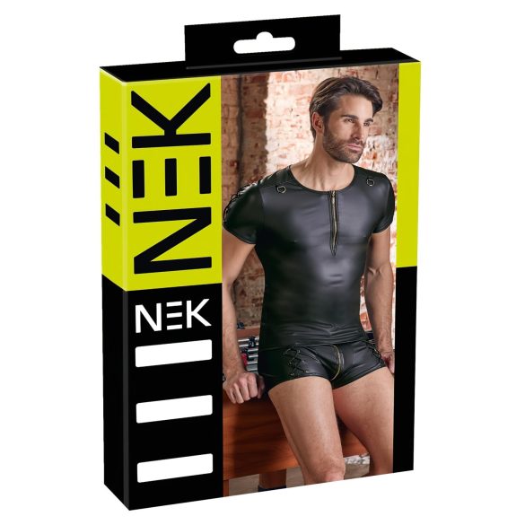 NEK - mat-zwart heren T-shirt met korte mouwen - 2XL