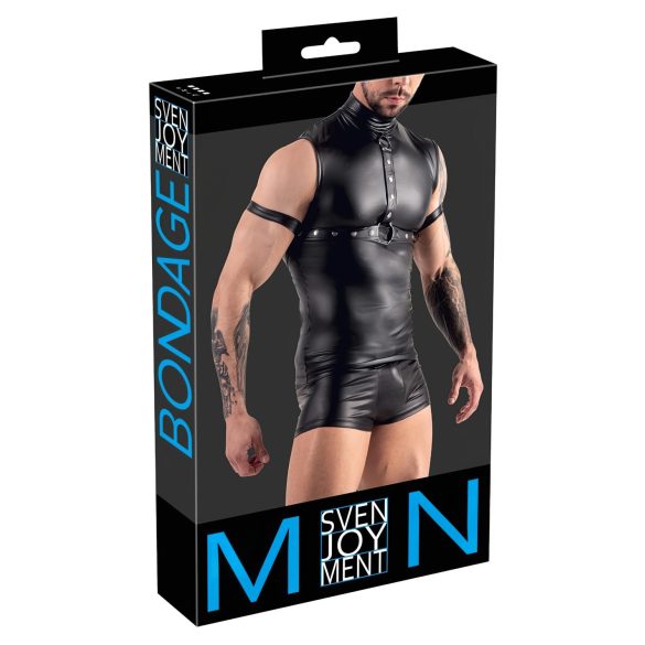 Svenjoyment - Mannelijke top zonder mouwen, zwart en verleidelijk! - L