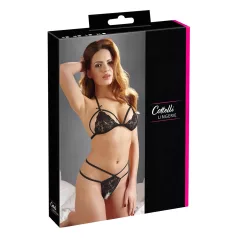 Cottelli - Open bh set - Kant - Zwart - M