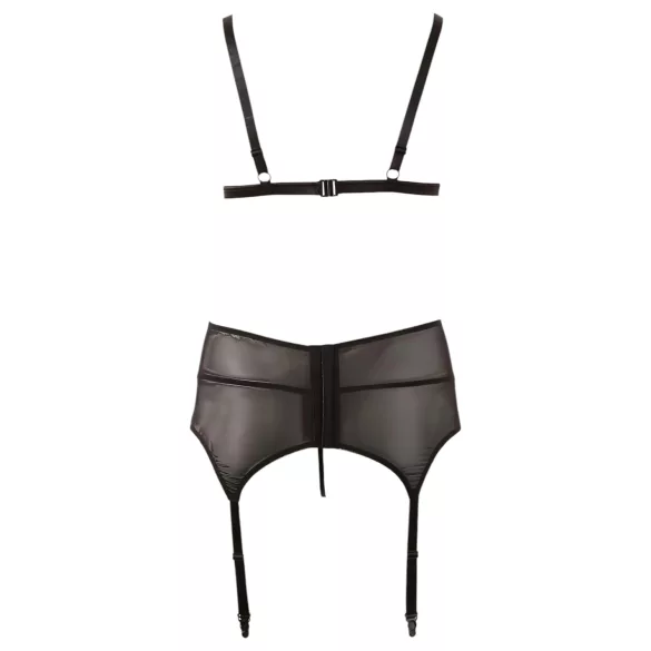 Cottelli Plus Size - Lingerieset trio - Kant - Zwart