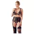 Cottelli Plus Size - Lingerieset trio - Kant - Zwart - XXL