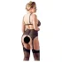 Cottelli Plus Size - Lingerieset trio - Kant - Zwart - XXL