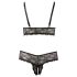 Cottelli Plus Size - kanten bh-set (zwart)