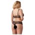 Cottelli Plus Size - kanten bh-set (zwart) - XXL
