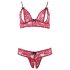 Cottelli - Verleidelijke kanten beha set (rood) - M