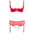 Cottelli Plus Size - veelzijdige lingerie set (rood)