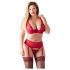 Cottelli Plus Size - lingerie set - verstelbaar - rood - 90D/XL