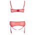 Cottelli Plus Size - lingerie set - verstelbaar - rood - 90D/XL